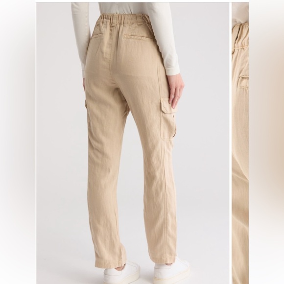 Faherty Arlie Day Cargo Pants linen‎ blend pull on pant Women’s XS NWT - Picture 2 of 5